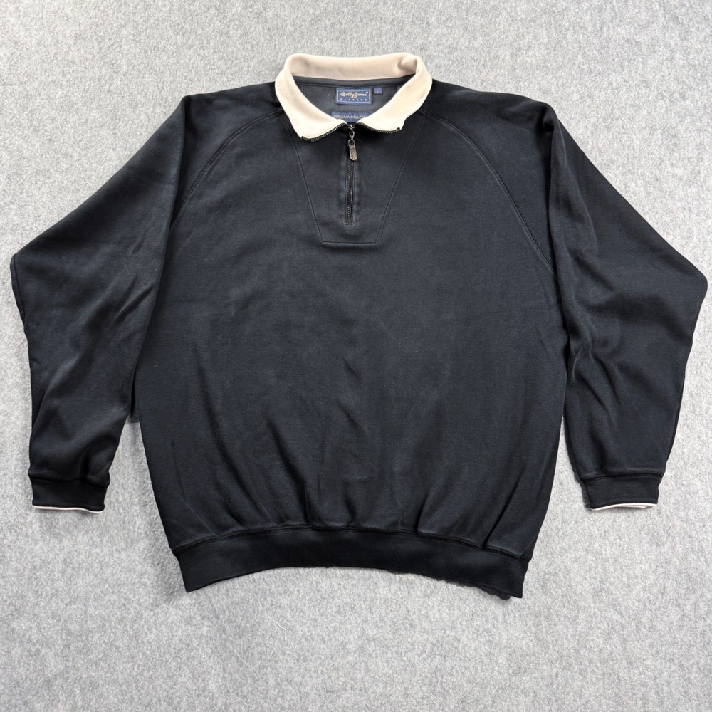 Bobby Jones Sweater Mens Large 1/4 Zip Peruvian Pima Cotton Golf Performance